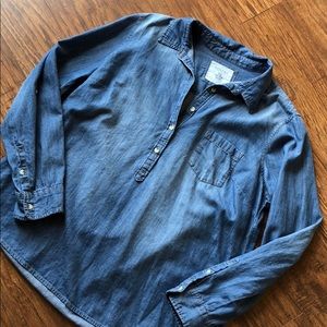 Chambray tunic style top XL